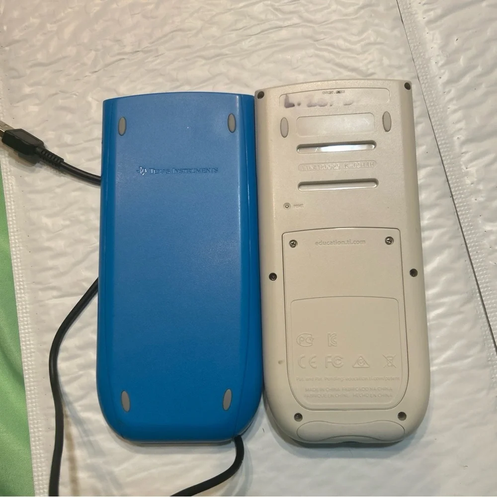 Texas Instrument TI 84 Plus C Graphing Calculator W Cover Tested Blue